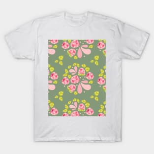 Raspberry Boom Seamless Surface Pattern Design T-Shirt